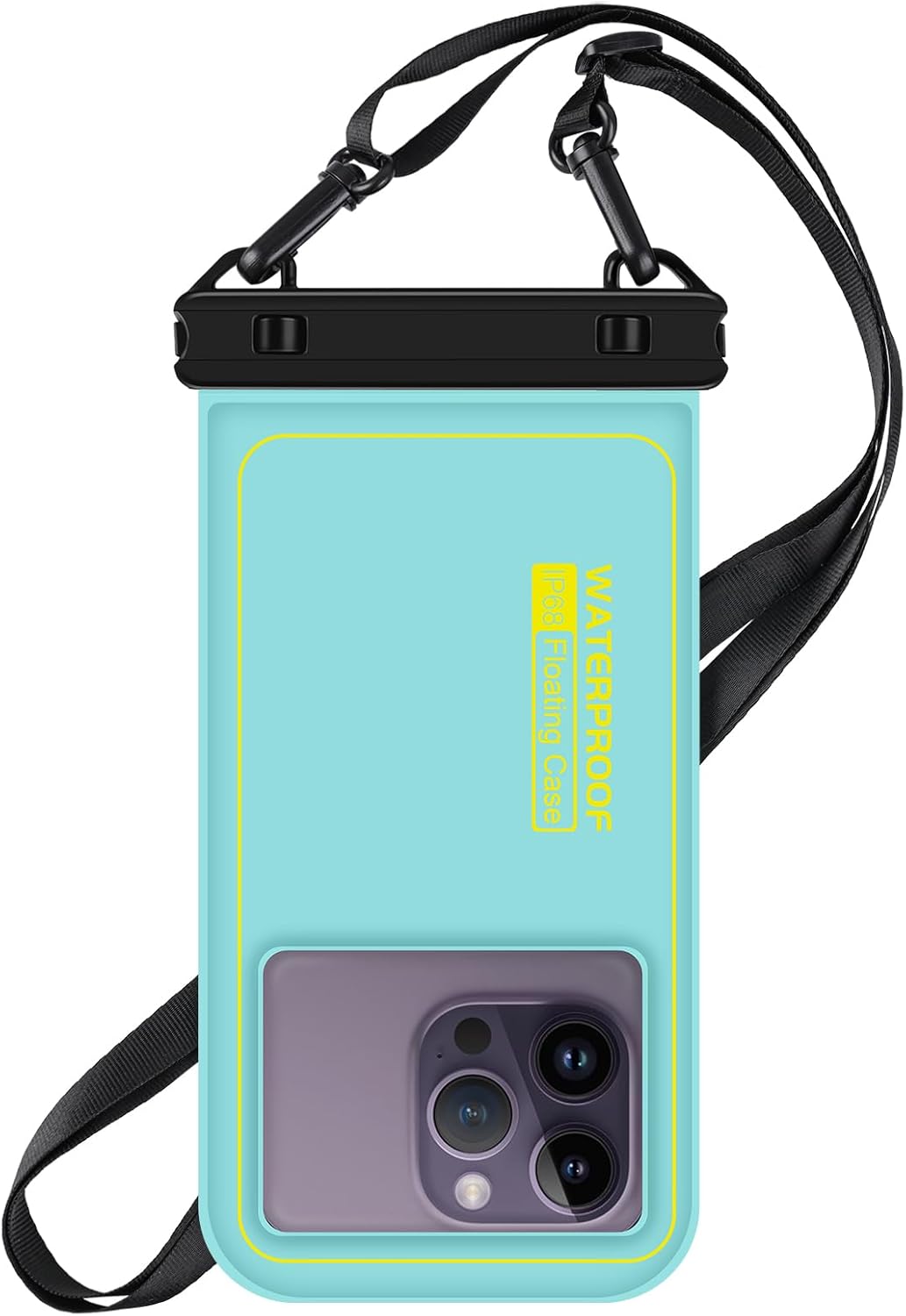Floating Waterproof Phone Pouch, Water Proof Cell Phone Dry Bag with Adjustable Lanyard, IP68 Waterproof Phone Case for iPhone 16 Pro 15 14 13 Pro Max Samsung Galaxy Google, Up to 6.7'' Green