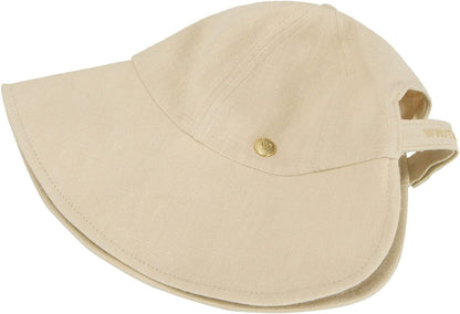Linen Victorian Bonnet Hat Sun Cap, Foldable Summer Visor | New Katy