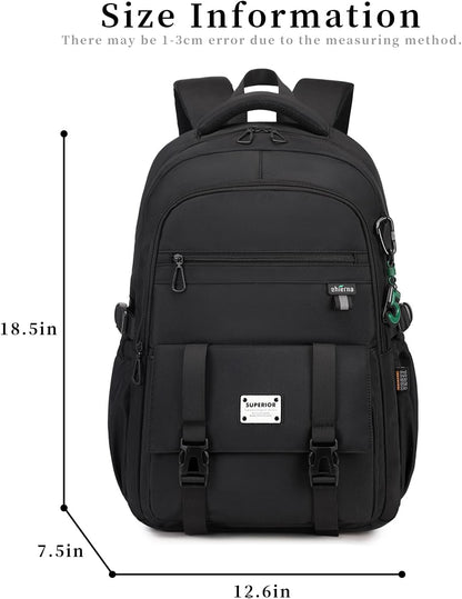 Lanola College Backpack Casual Daypacks for Men, Women & Students, Perfect Daily Backpack for School, Work, and Travel, Fits 17.3 Inch Laptop (Beige)