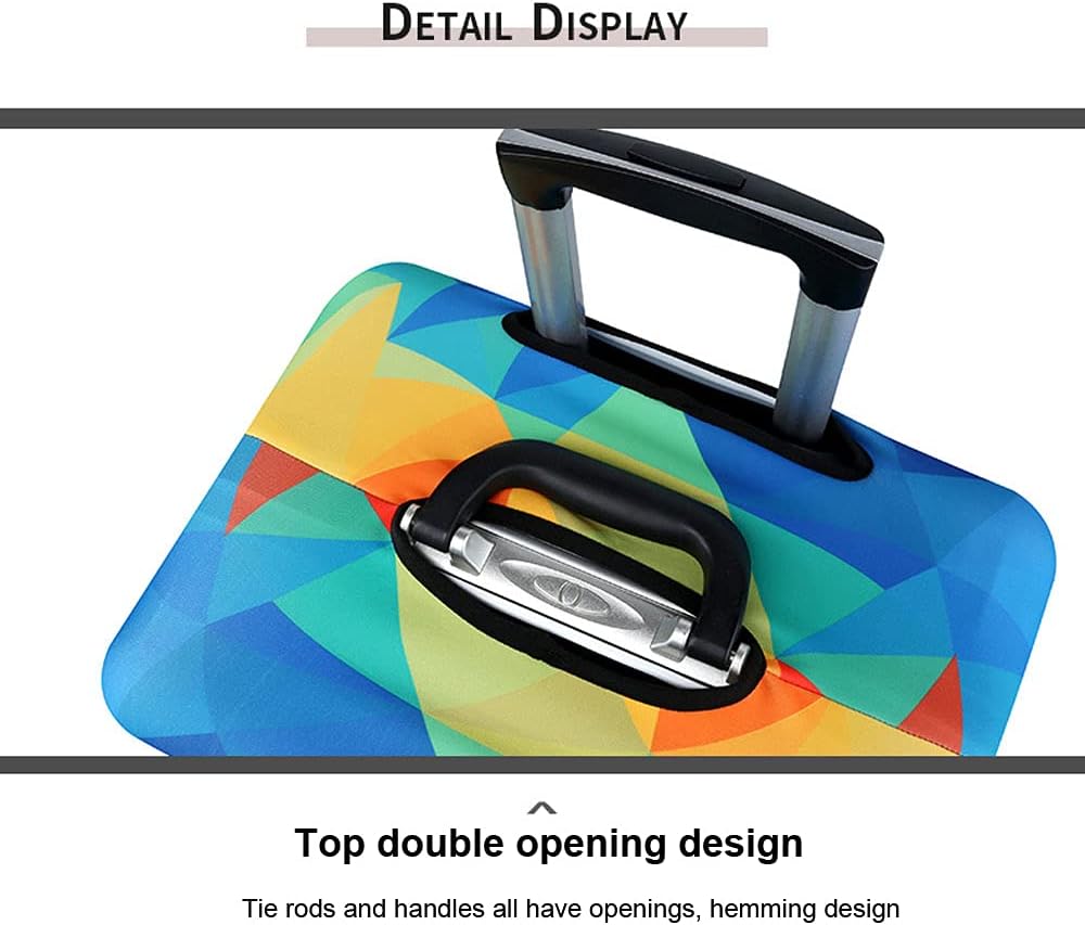 MosaiRudo Thicker Luggage Cover Elastic Suitcase Cover Protector Fits 18-32 Inch Suitcase Travel Accessories (TKM0097, S)