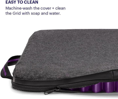 Purple Simply Seat Cushion | Pressure Reducing Grid Designed for Ultimate Comfort | Designed for Cars and Travel | Made in The USA