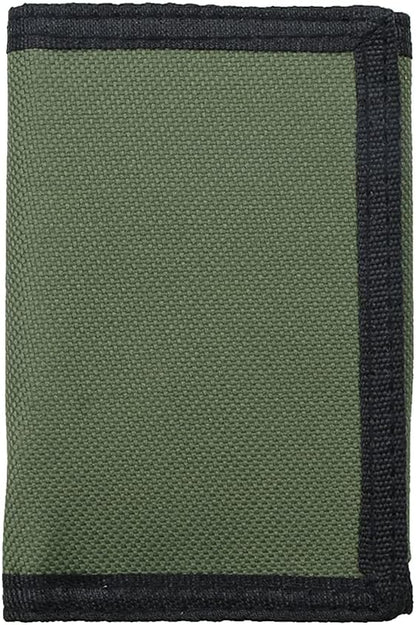 NEICY RFID Blocking Canvas Wallet for Men and Women - Camo Trifold Outdoor Sports Wallets with Magic Sticker for Teen Kids (Green)