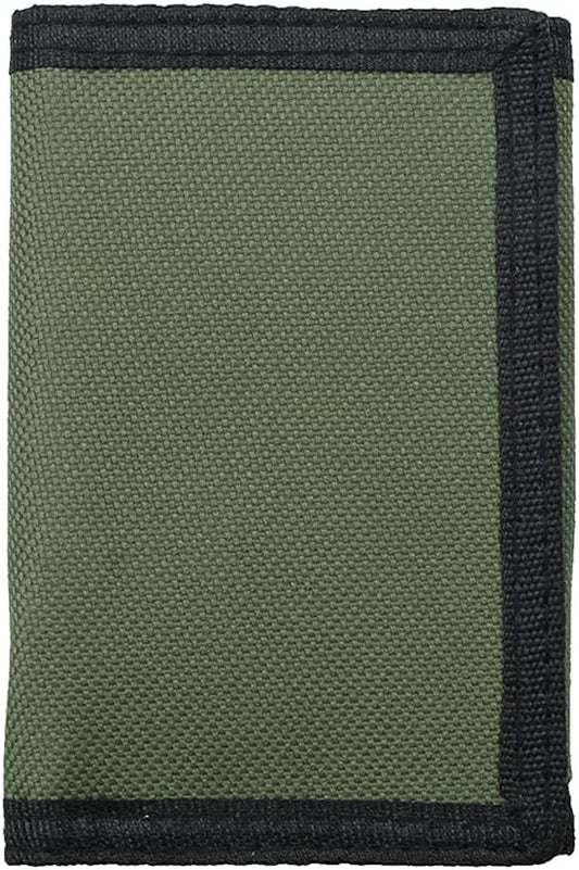 NEICY RFID Blocking Canvas Wallet for Men and Women - Camo Trifold Outdoor Sports Wallets with Magic Sticker for Teen Kids (Green)