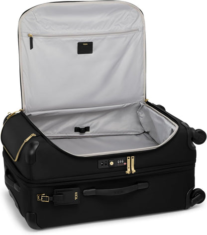 TUMI - Voyageur Leger 4 Wheeled Luggage - Women's Lightweight and Spacious, Sleek Silhouette, Durable Premium Suitcase - 29" Extended Trip Expandable Packing Case, Black with Gold Hardware