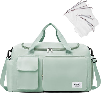 NPBAG Women Travel Duffel, Multi Functional Large Expandable Weekender Carry-on Tote, Gym Workout Overnight Bag, Mommy Hospital Bag for Labor and Delivery