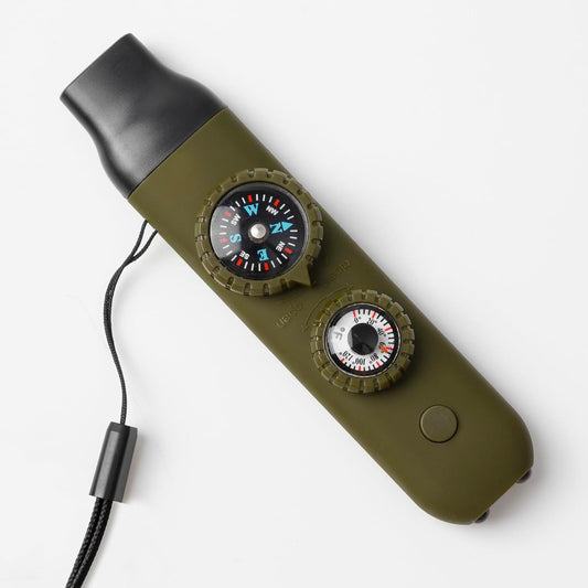 Emergency Survival Safety Whistle，Whistle for Kids with Lanyard,Compass,Thermometer,Ideal for Kayaking, Boating, Hiking, Camping, Climbing