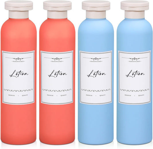 Travel Shampoo Bottle, Empty Plastic Squeeze Bottles 8.8oz with Flip Cap, Lotion Container for Toiletries Travel Size Shampoo and Conditioner
