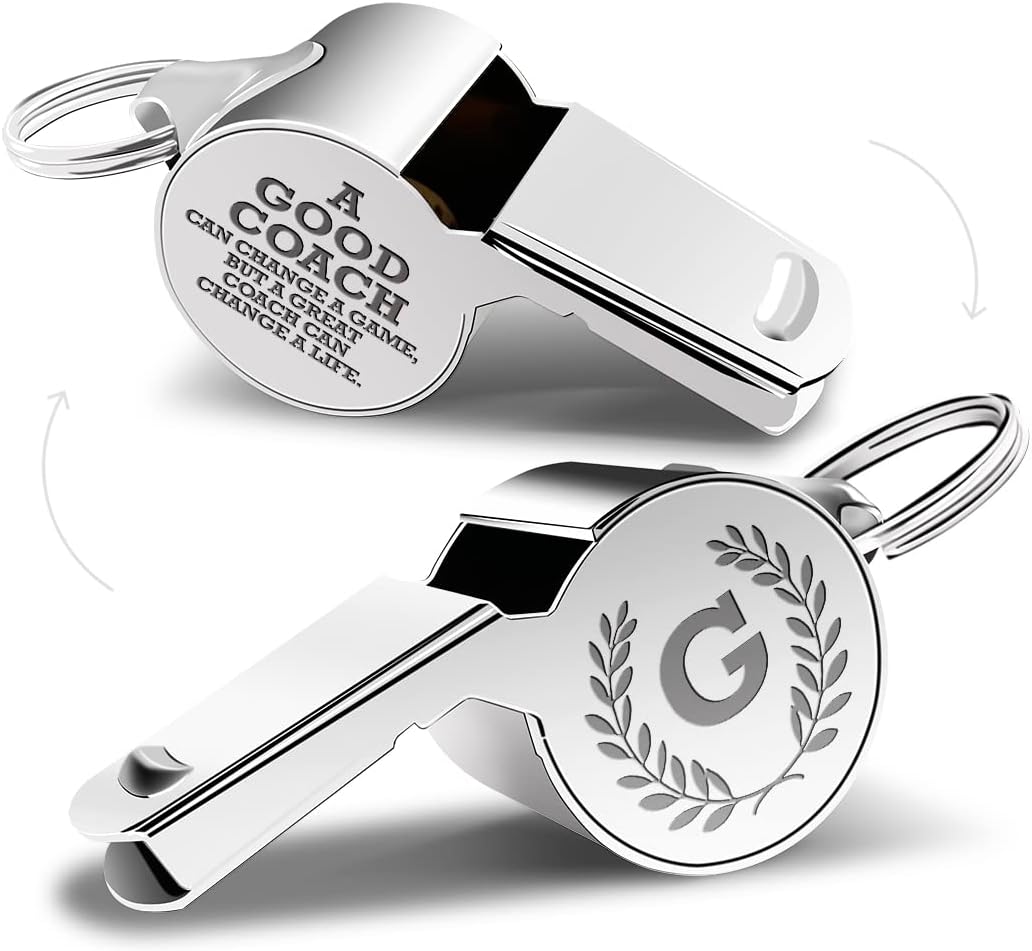 Letters Coach Gifts, Whistle for Coaches, Whistle Emergency, Thank You Coach Gifts, Coaches Whistle with Lanyard Cheer Coach Gift for Men Women Teachers Referees School Sports Coach Outdoor, Letter G