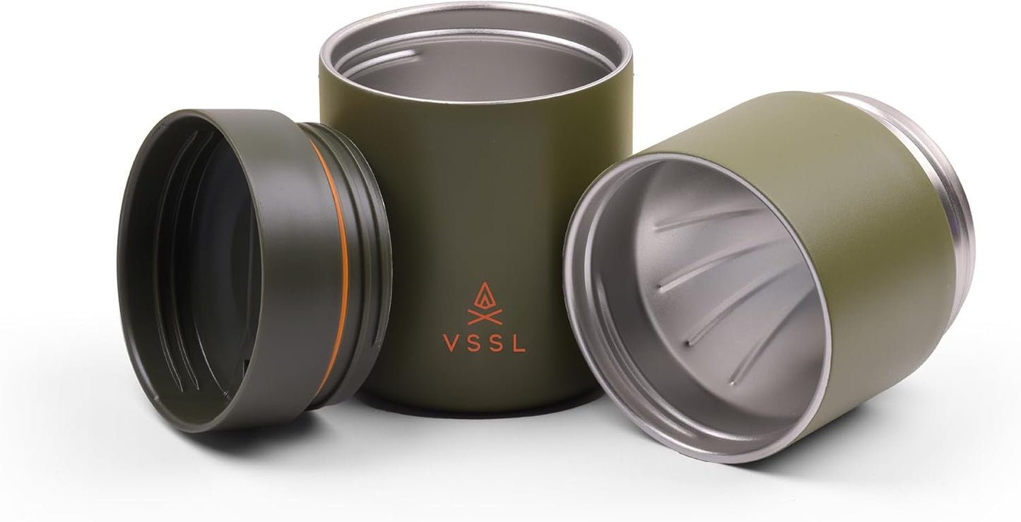 Nest Pour Over Coffee Set, Transportable and Compact Pour Over Set with 10 oz Double Walled Mug, Deep Moss