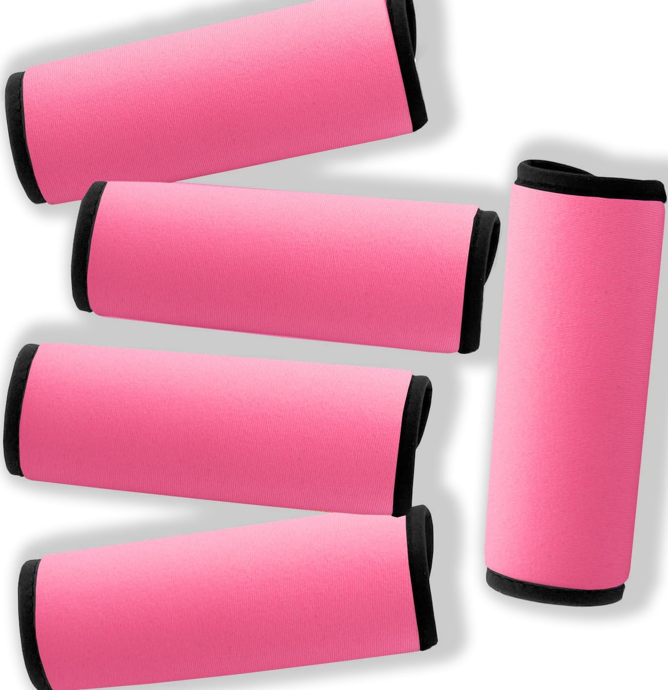 Neoprene Luggage Handle Wraps for Traveling Bright Color Luggage Tags|Handle Wraps|Handle Covers (Light Pink)