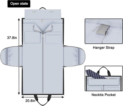 Convertible Travel Garment Bags - Carry On Garment Duffel Bag with Shoe Compartment Large Travel Garment Bag with Storage Bag Toiletry Bag 2 in 1 Hanging Suit Bag Weekender Bag for Women Men 3pcs Set