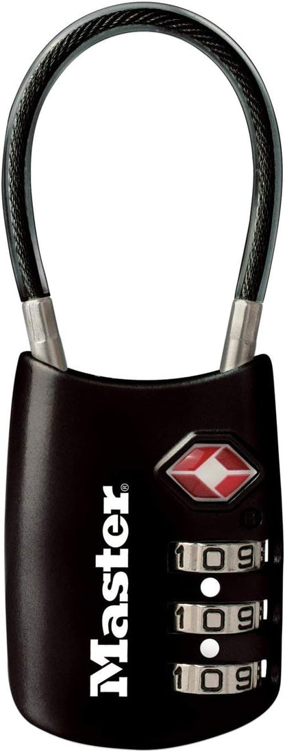 Master Lock TSA Set Your Own Combination Luggage Lock, TSA Approved Lock with Code for Luggage, Bags, Suitcase, and Backpacks, (Color May Vary), ‎4688D