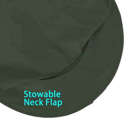 Sun Hats for Men Women Fishing Hat UPF 50+ Breathable Wide Brim Bucket Hats Summer UV Protection Safari Hat with Neck Flap