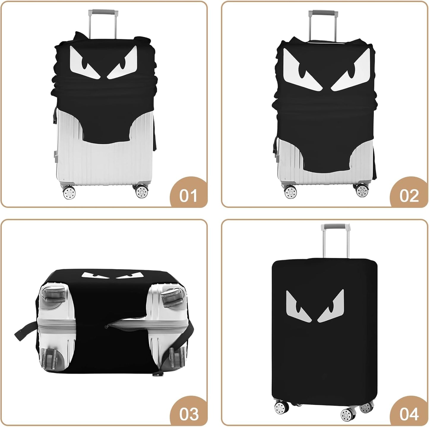 Luggage Covers For Suitcase Tsa Approved, Washable suitcase Cover Elastic Luggage Protector Scratch Resistant Suitcase Cover For 18-20 Inch Wheeled Luggage(Eye-20 inch)