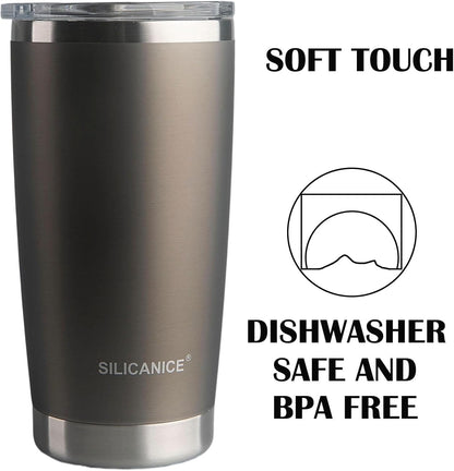Tropical Teal 20oz Stainless Steel Insulated Tumblers with Lid,Spill Proof,Dishwasher Safe,Colorless & Odorless Thermal Hot & Cold Coffee Cup,Swig Water Bottle & Smoothies Travel Mugs,Mother,Green,Tea