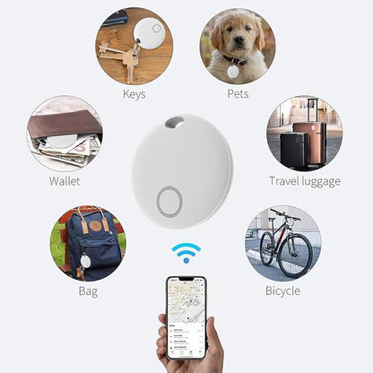 Air Tracker Tags-2 Pack [Apple MFi Certified] (iOS Only), Smart Bluetooth Tracker, Compatible with Apple Find My, Item Locator for Keys, Luggage, Wallet, Suitcase, Bags, IP67 Waterproof