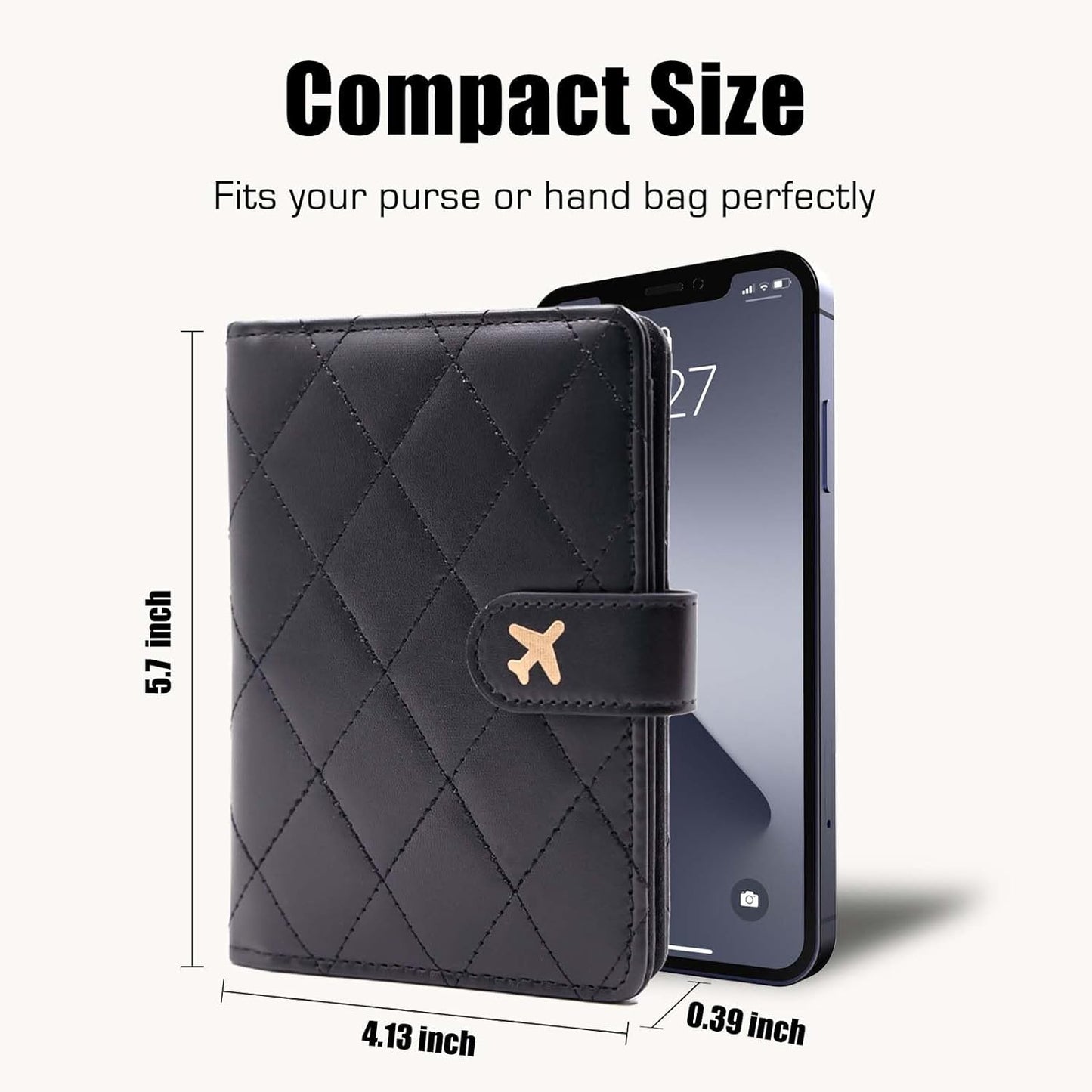 Melsbrinna Premium Leather Passport Holder Covers Case, Waterproof Rfid Blocking Travel Wallet Passport Holder with Pen Holder, Cute Passport Book for Women/Men