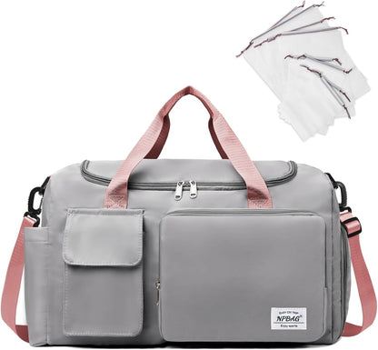 NPBAG Women Travel Duffel, Multi Functional Large Expandable Weekender Carry-on Tote, Gym Workout Overnight Bag, Mommy Hospital Bag for Labor and Delivery