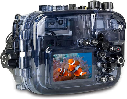 Seafrogs 40m/130ft Waterproof Underwater Camera Housing Waterproof Case for A6000 A6300 A6500 Compatible with 16-50mm Lens