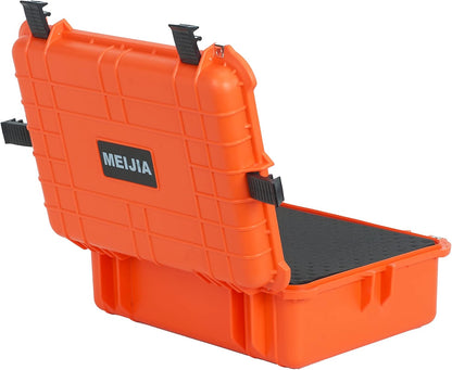 MEIJIA Portable Waterproof Protective Case,Hard Camera Case,Customized Fit Foam Inserted, Elegant Black,Fit for Camera, Equipments, Lens,Drones(Black)