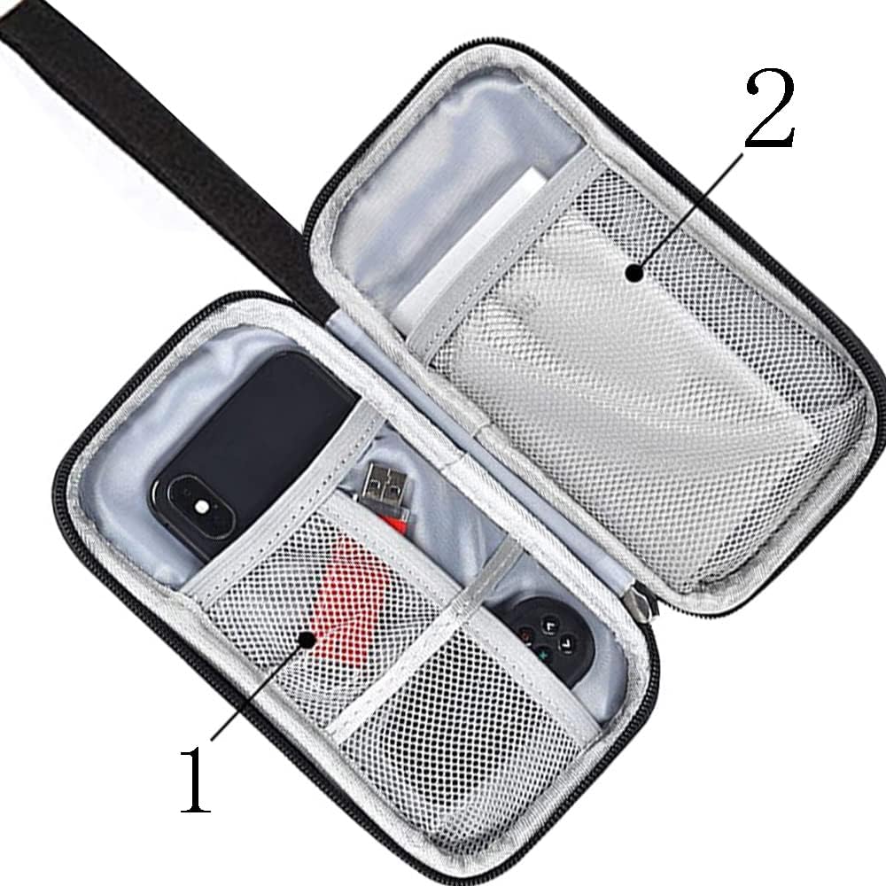 Electronics Accessories Bag / Electronic Organizer Case, Durable Small Electronics Accessories Storage Bag for Various USB, Cables, Hard Drive, Phone, Cords and Power Travel Gadget Carry Bag, Black