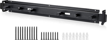 Door Bar Lock - Patented Door Barricade Security Bar - Home Safety Improvement, Door Reinforcement, Childproof, Break-in Prevention - Premium Grade Steel Door Mount for 26''-37'' Wide Doors