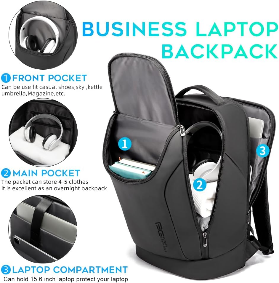 BANGE Business Commute Backpack Waterproof fit 15.6 Inch Commute backpack,Travel Durable Backpack