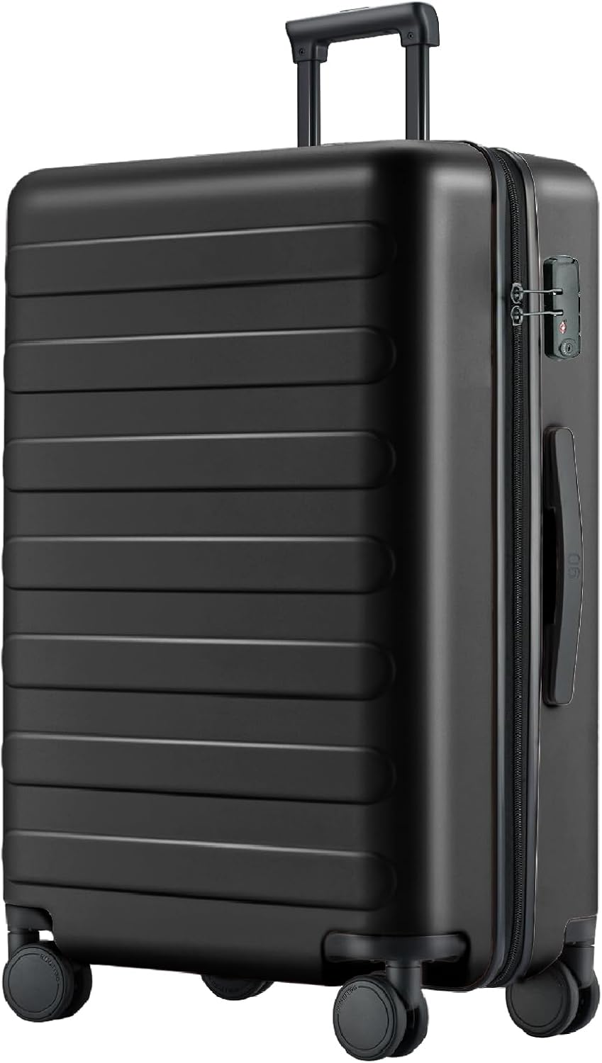 Carry on Luggage 22 X 14 X 9 Airline Approved, 20 Inch Luggage for 3-5 Days Travel, Double Spinner Wheels, 100% Hardshell PC, TSA Lock (01-Black (Basic), Checked 28-Inch)