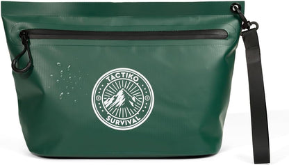 Tactiko Heavy-Duty Splash Water Resistant Zipper Pouches - 2L Hold-All Organizers for Dry Bags, Travel Bags (Green)
