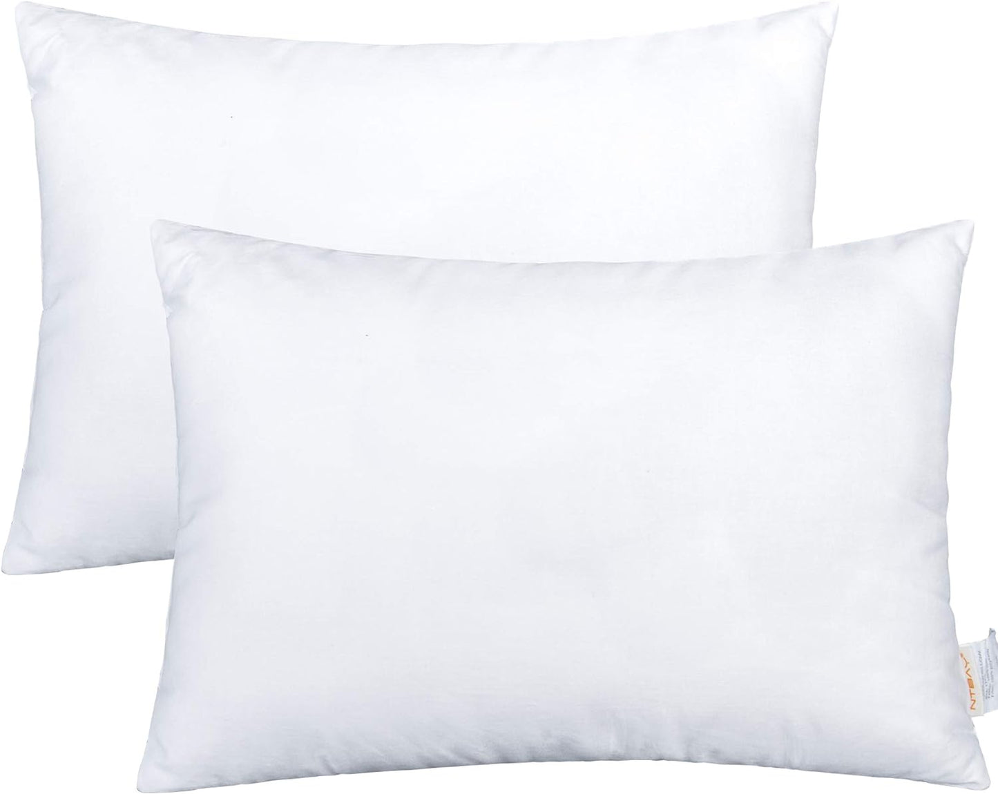 NTBAY 2 Pack Cotton Down Alternative 13x18 Pillows, Machine Washable - Soft and Breathable Travel Small Pillows for Sleeping, Ideal for Daycare, Crib, Cot