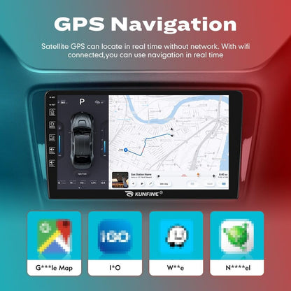 Kunfine Car CarPlay Android Auto Navigation Stereo GPS Radio Reverse Camera Display 9" IPS Touchscreen Headunit Tablet Pad Media Player for Subaru Forester 2007-2013, if Applicable Quad Core 4G+64G