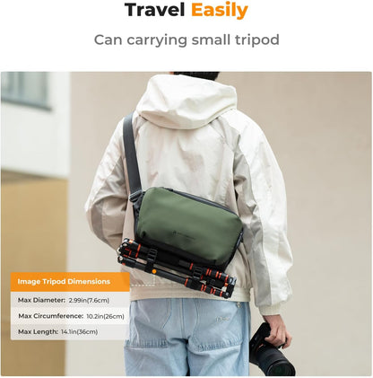K&F Concept 2 in 1 Sling Bag Everyday Shoulder Bag & Multifunction Photography Crossbody Camera DSLR Backpack Portable Bag