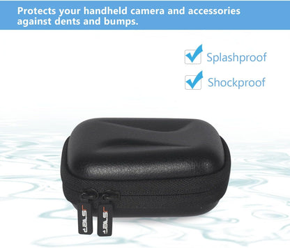 JSVER Mini Carrying Case for GoPro Hero 13/12/11/10/9/8/7/6/5/4/3, DJI Osmo Action, AKASO EK7000 / EK7000 Pro / V50 Pro/Brave 4, Campark ACT74 / ACT76, Dragon Touch Vision 3, YI Lite / 4K+