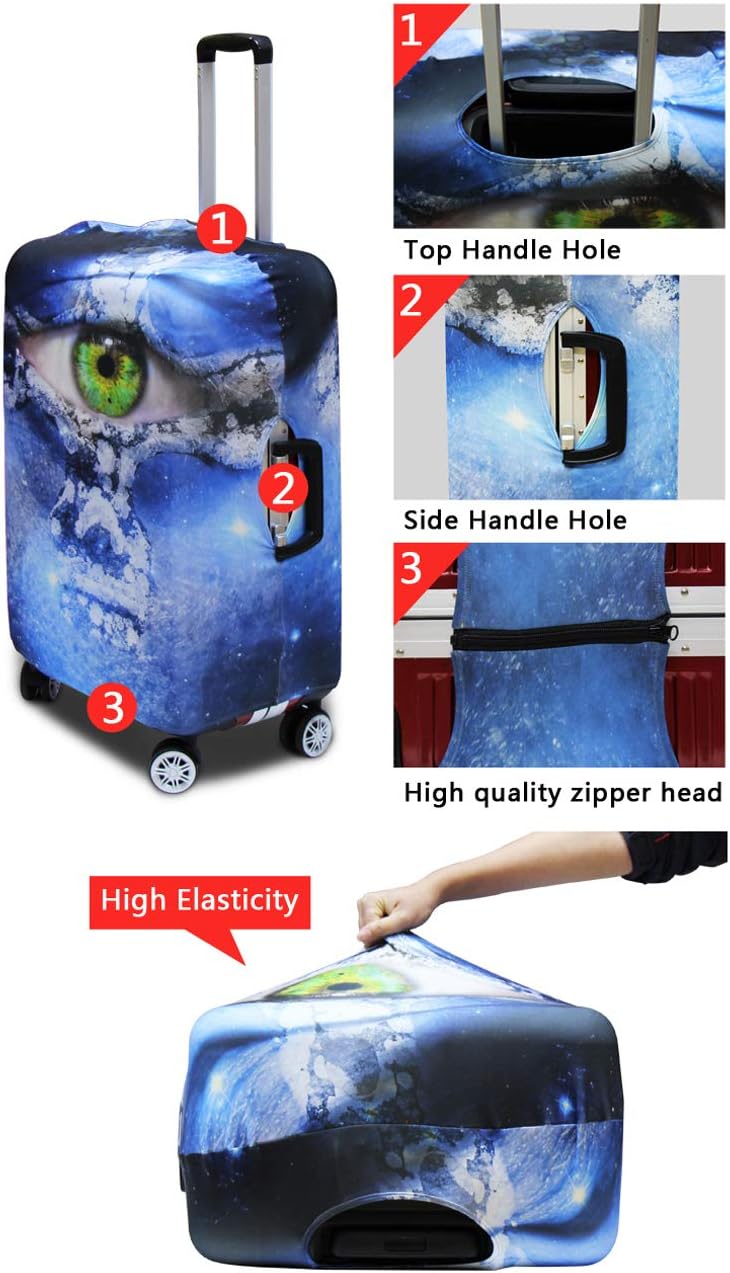 Capybara Suitcase Cover Elastic Luggage Covers for Suitcase Fit 30-32 Inch, Zip Closure Baggage Case Anti-Scratch Luggage Covers Protector Cute Cartoon Animal Baggage Cover