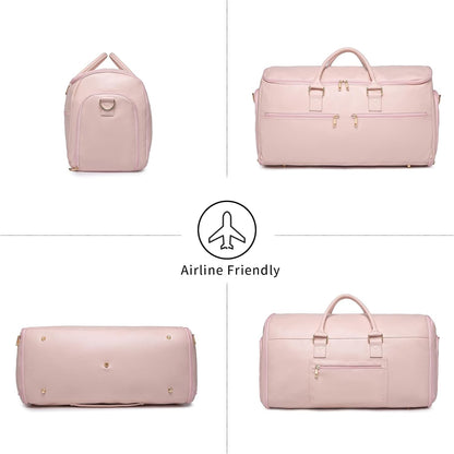 Carry On Garment Bag for Travel, Convertible Travel Garment Bag for Men Women, 2 in 1 Hanging Suitcase Suit Business Travel Bag
