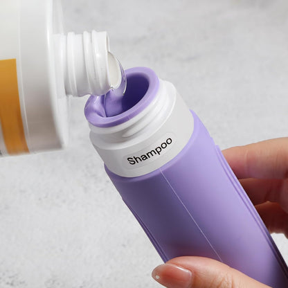 Travel Bottles for Toiletries, 5 Pack TSA Approved Travel Size Containers, 3oz Leak Proof Refillable Travel Accessories for Shampoo Conditioner, BPA Free Travel Bottles with Toiletry Bag