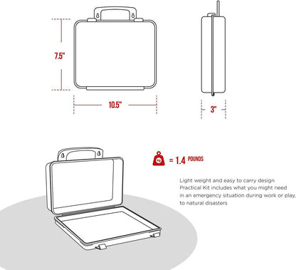Primacare 25 Person Medium Emergency Preparedness First Aid Kit for Home, School and Office, Wall Mounted White