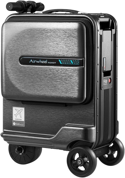 Airwheel 20 Inch Smart Rideable Suitcase Electric Luggage Scooter Carry On Luggage (black)
