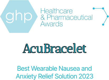 AcuBalance Motion Sickness Bracelets – Comfortable Waterproof Acupressure Band for Natural Nausea Relief, Ideal for Travel (Pair), Pink (Medium 7")