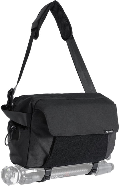 ULANZI BP11 8L Camera Sling Bag with Tripod Holder for Men Women, Lightweight Splash-proof DSLR/Mirrorless Anti-Theft Crossbody Bag for Travel Hiking Photography Customizable Front Pocket Camera Bag