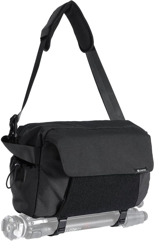 ULANZI BP11 8L Camera Sling Bag with Tripod Holder for Men Women, Lightweight Splash-proof DSLR/Mirrorless Anti-Theft Crossbody Bag for Travel Hiking Photography Customizable Front Pocket Camera Bag