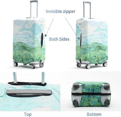 Travelkin Luggage Covers For Suitcase Tsa Approved,Suitcase Cover Protector Fit 18-32 Inch Luggage (Spring, L)