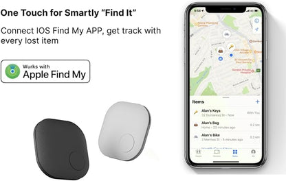 Air Tags-2 Pack Bluetooth Item Finders Work for Apple Find My APP(iOS Only) Tracker Tags for Keys, Luggage, Backpack, Smart Tag with Lanyard