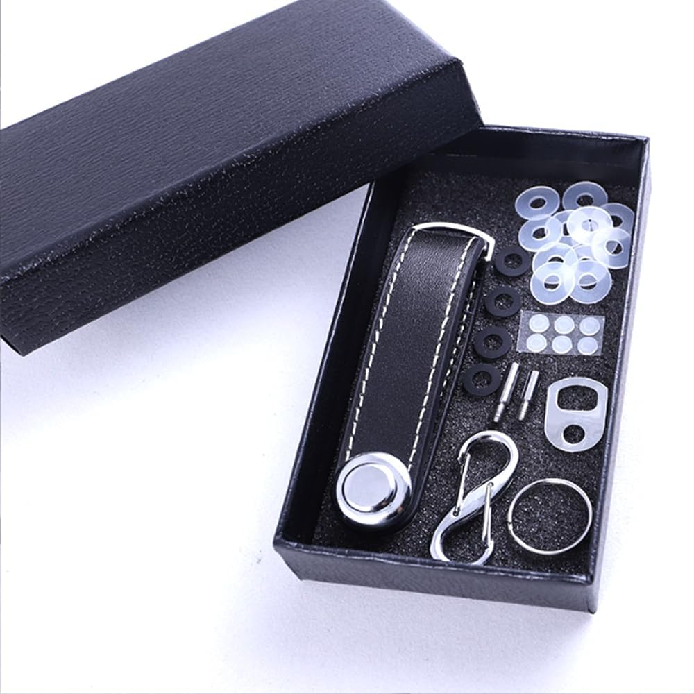 Compact Key Holder - Stylish & Practical Pocket Key Organizer With Secure Locking Mechanism. (Black)