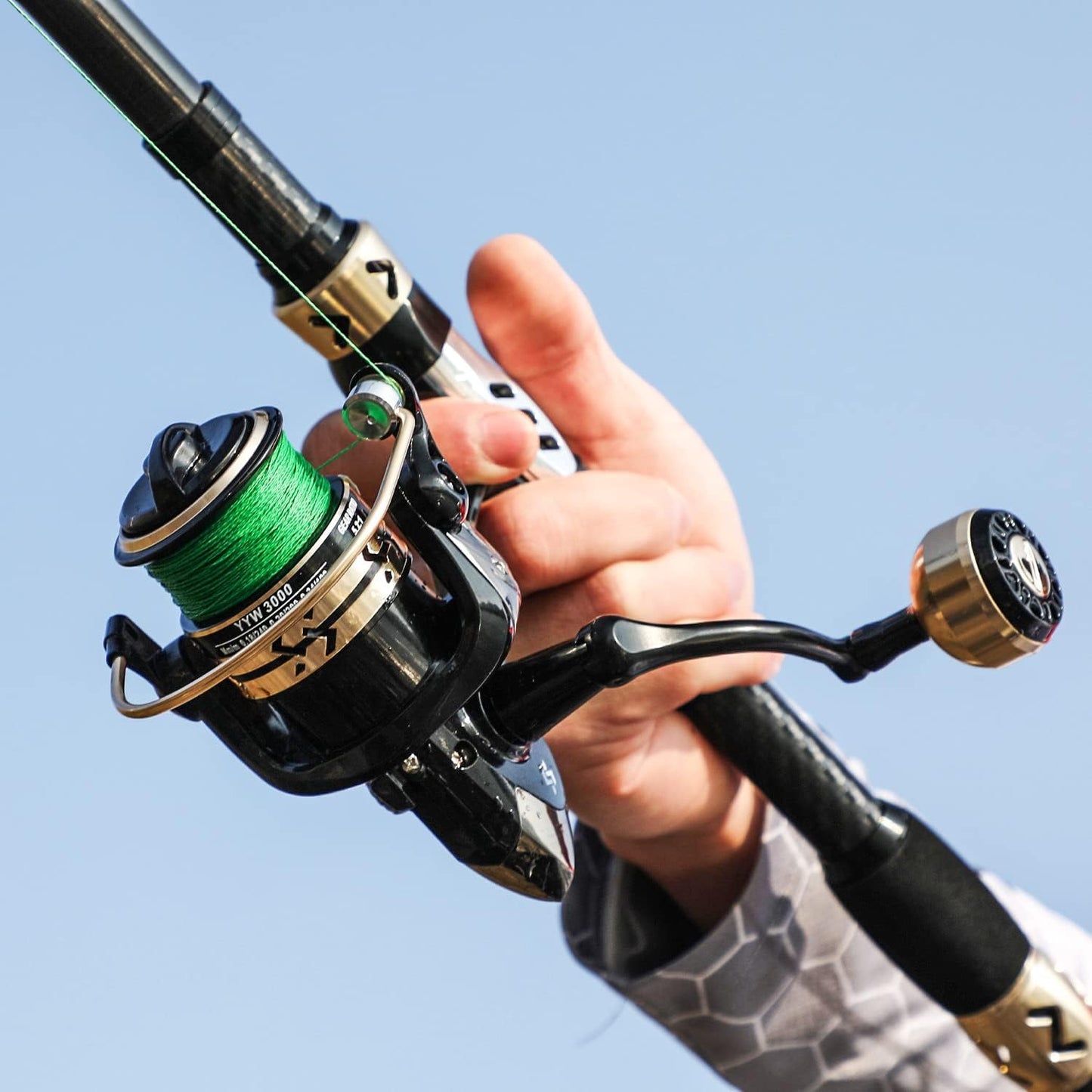 Sougayilang Fishing Pole with Spinning Reel Portable Fishing Rod Reel Combos