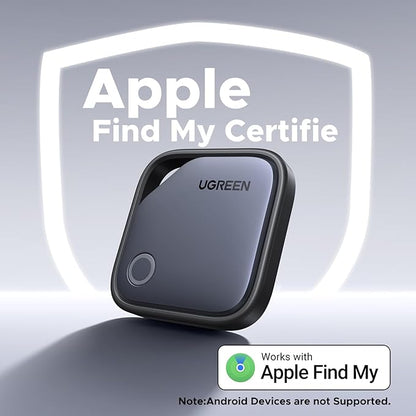 UGREEN 2Pack FineTrack Smart Finder Compatible with Apple Find My (iOS Only) 2-Year Replaceable Battery Bluetooth Tracker Tags, Item Finder Smart Tag for Key Luggage Passport