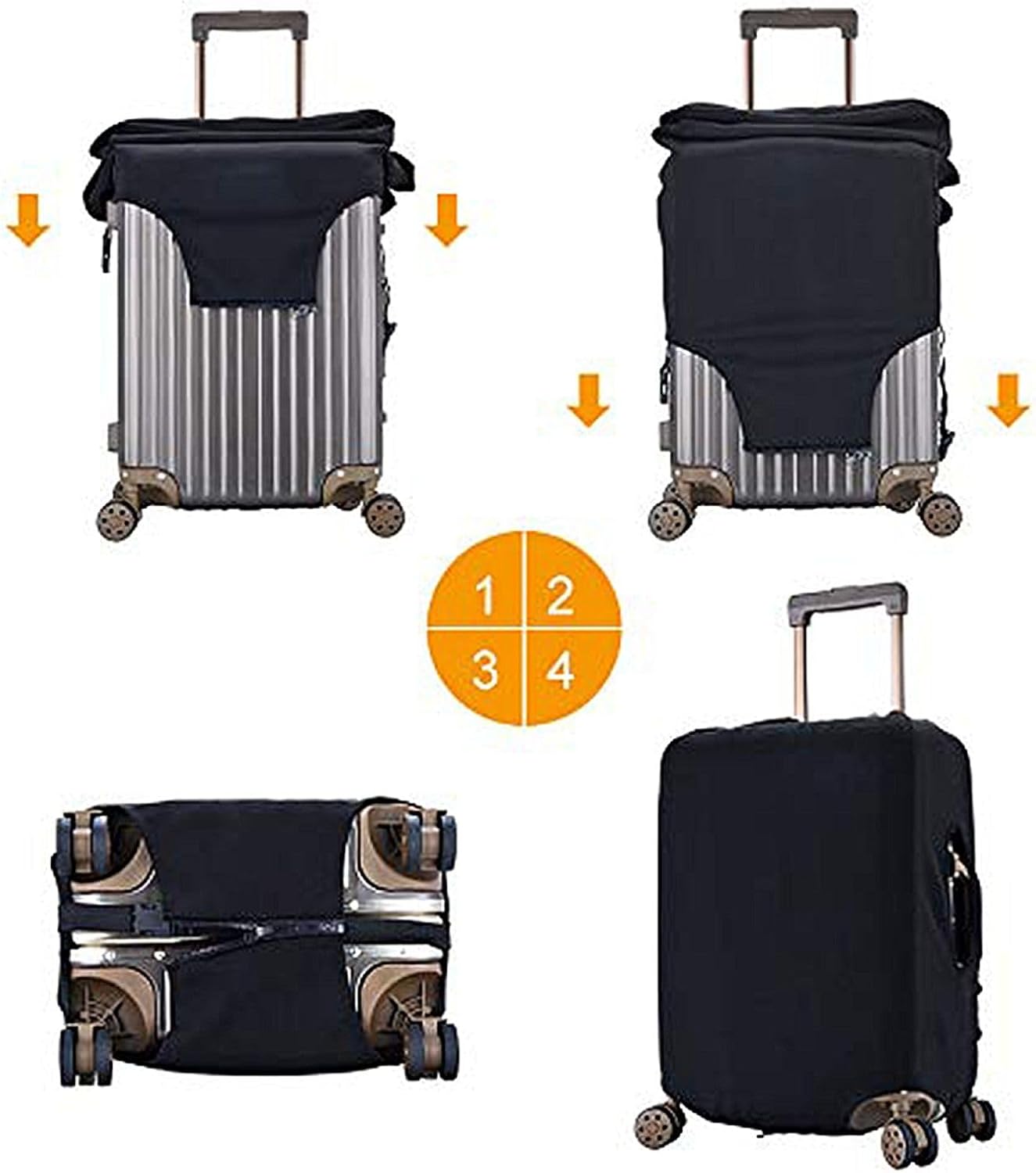 Vincent Van Gogh Starry Sky Night Luggage Cover Washable Suitcase Protector, Luggage Tag Travel Birthday Gifts For Men Women (L 26-28 Inch Luggage)