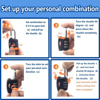 TSA Locks 2-Pack - Easy-to-Remind Combo Locks for Kids & Seniors, Zinc Alloy Travel Locks for Luggage, Gym Lockers, School Backpacks, TSA Approved (54g Ultra Lightweight, 2.36in Compact)