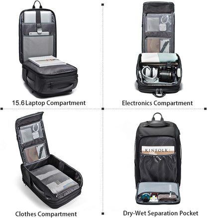 BANGE Travel Backpacks,Weekender Carry On Backpack, Waterproof Men's Business Laptop Backpack for 15.6inch