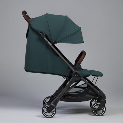 Silver Cross Clic Compact Stroller – Lightweight Travel Stroller for Newborn to Toddler (Birth to 55 lbs), One-Hand Fold, Lie-Flat Seat, Airplane Cabin Approved, UPF50+ Canopy (Conifer)
